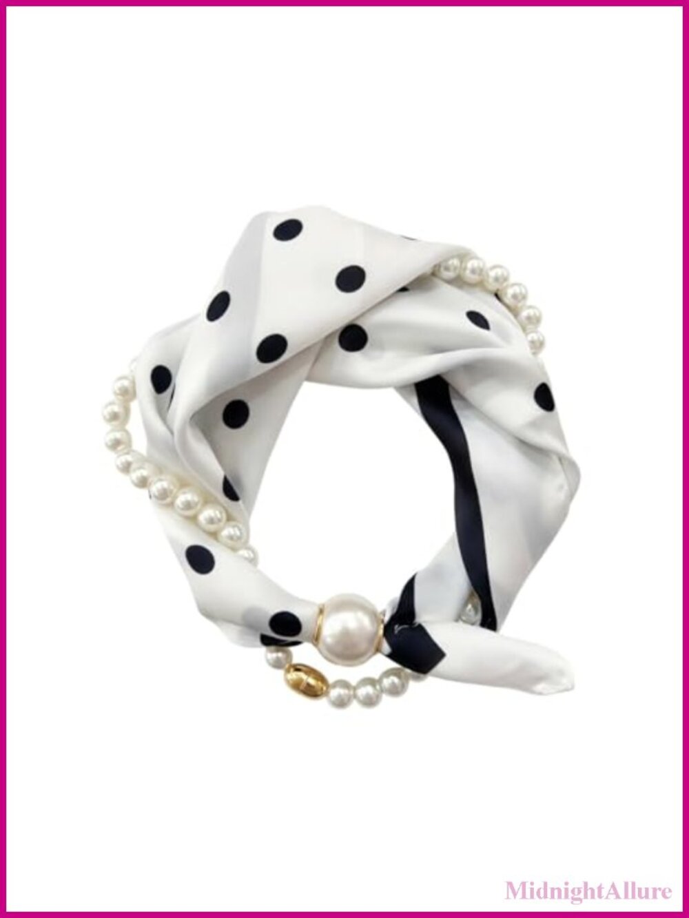 Magnetic Silk Neck Scarf with Charm Buckle Satin Square Paisley Floral Neck
